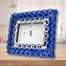 Urbalabs Layered Wood Standing Picture Frames Blue and White Modern Handmade 4x6 Picture Frame Photo Frame No Glass Needed Abstract Home product 4
